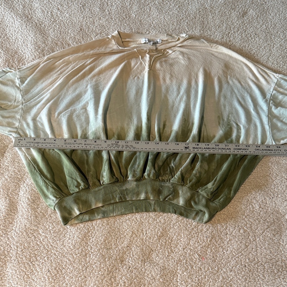 Young Fabulous & Broke Olive and Beige Ombre Sweatshirt Small - Picture 5 of 7